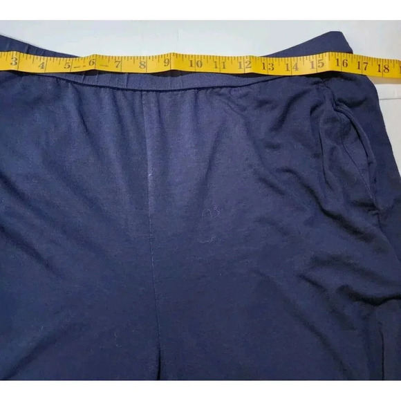 EILEEN FISHER Pants Women XL Slouch Viscose Stretch Jersey Pull On Navy Blue USA - Picture 6 of 12